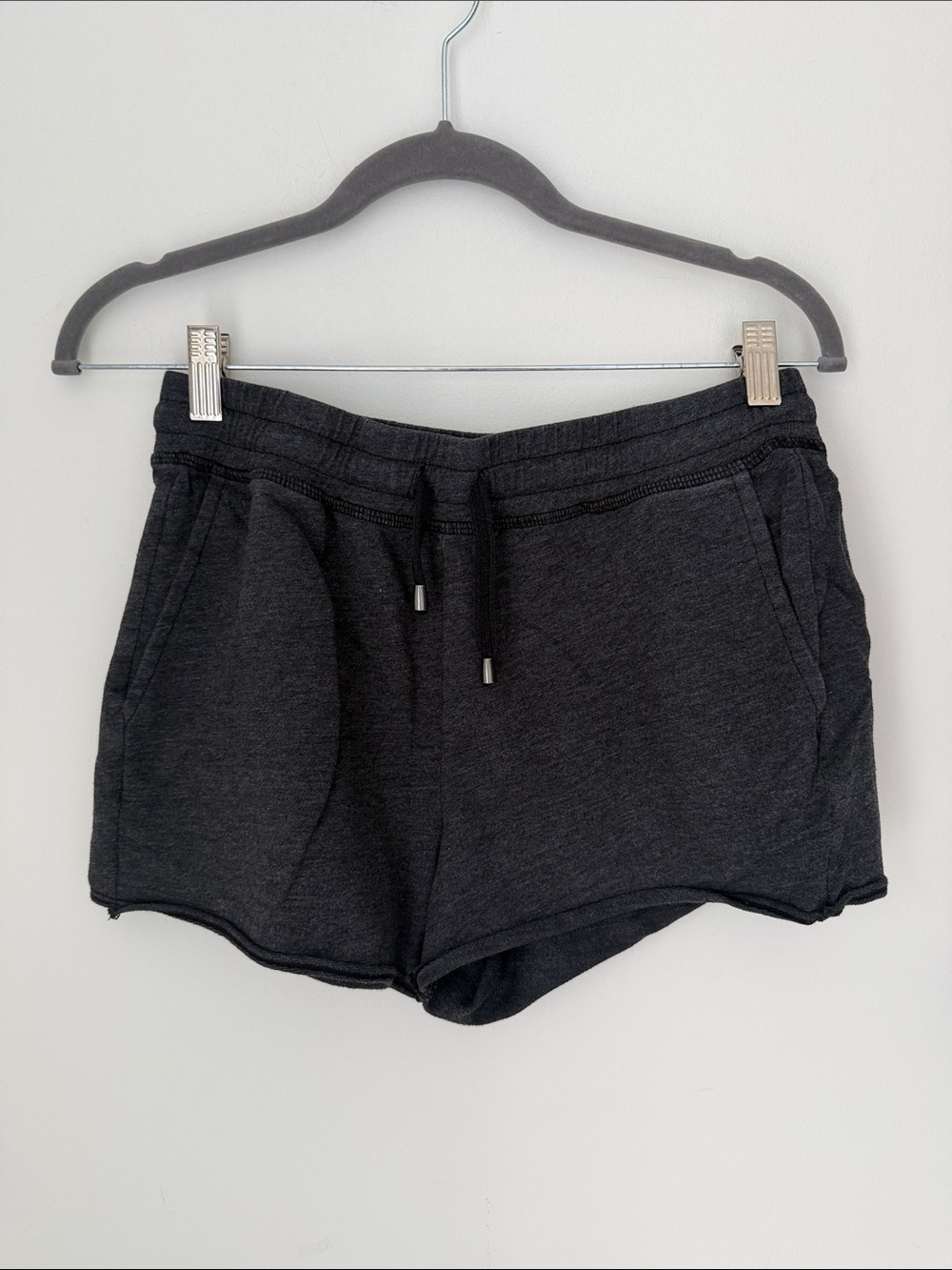 Splendid Dark Charcoal Drawstring Athletic Shorts